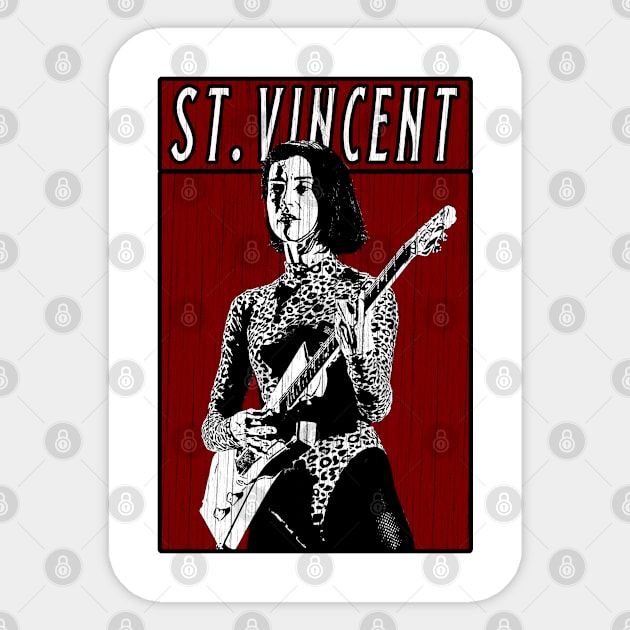 Vintage Retro St. Vincent Sticker by Projectup